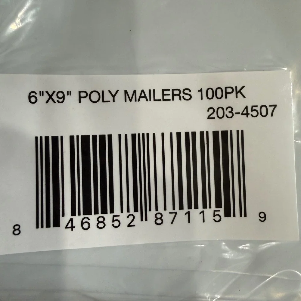 500 Count 6x9 White Poly Mailers Shipping Envelopes Self Seal 5 Packs 203-4507